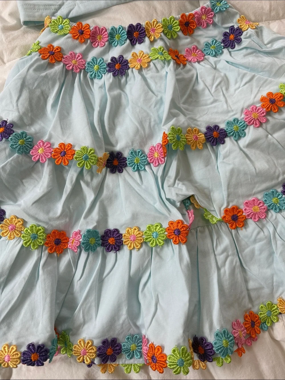 NWT- LOLA + THE BOYS- Light Blue Floral Set- 8